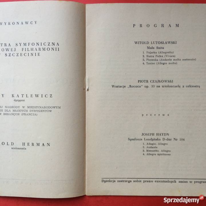 759 Programy Filharmonii w Szczecinie Szczecin