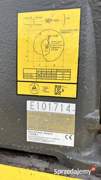 Robot FANUC M10iA 10M mały Gaworzyce