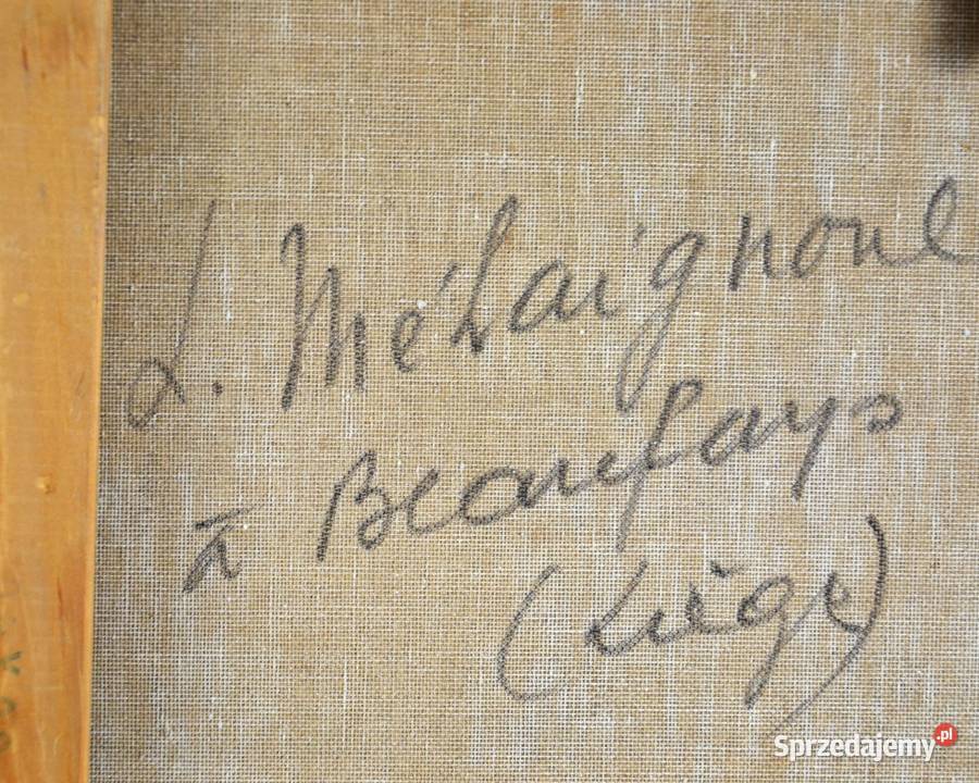 Olej na płótnie Louis Mehaignoul Beaufays Liege Bronisze