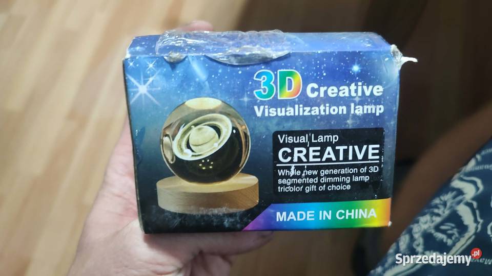 lampka nocna 3D z grawerowaną szklaną kulą wielkopolskie Książ Wielkopolski