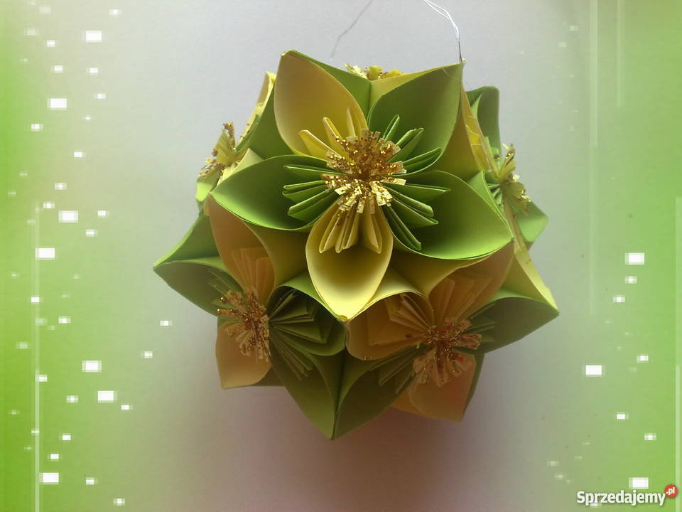 BOMBKI OZDOBY ŚWIĄTECZNE ORIGAMI KOMPLET 6 Dekoracje i ozdoby Brzozów