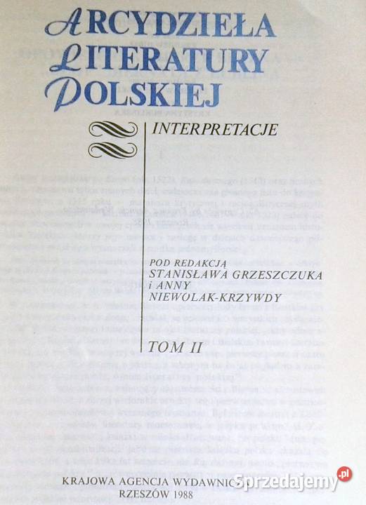 Arcydzieła Literatury Polskiej Interpretacje Tom Chełm