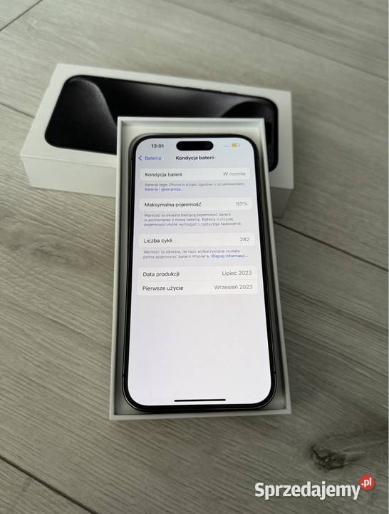 iPhone 15 Pro 256GB Czarny Stan Salonowy Szczecin