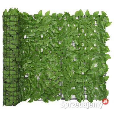 vidaXL Parawan balkonowy zielone liście 400x100 sprzedam