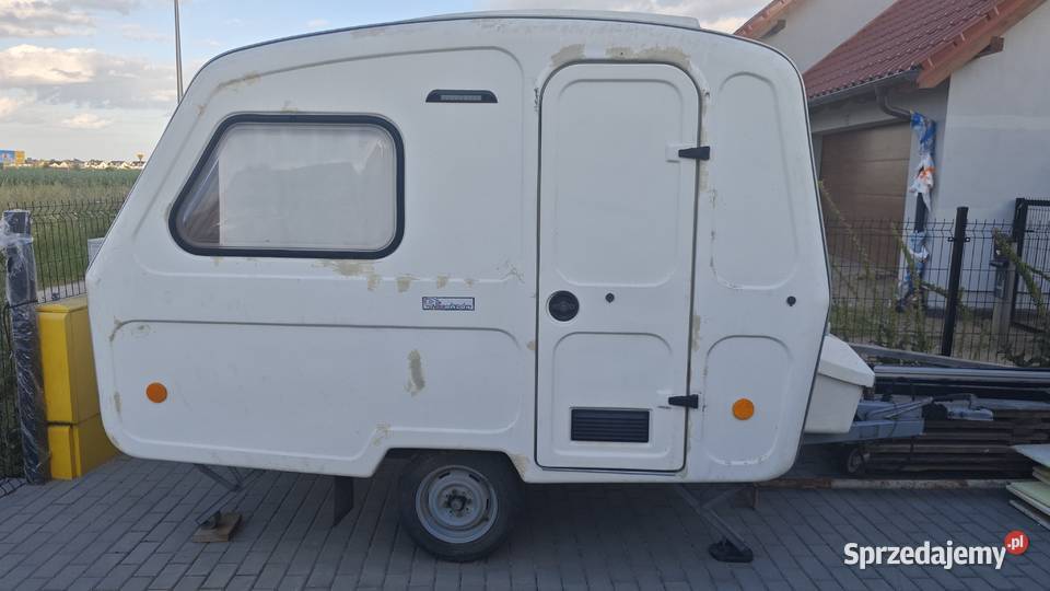 Przyczepa Niewiadów N126e z 1989 roku z hamulcem Dąbrowa