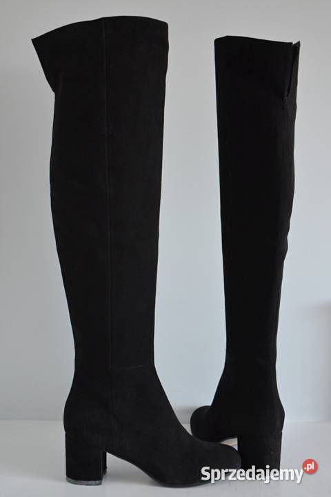 PRZYJEMNY ZAMSZ muszkieterki The Seller kozaki 26cm