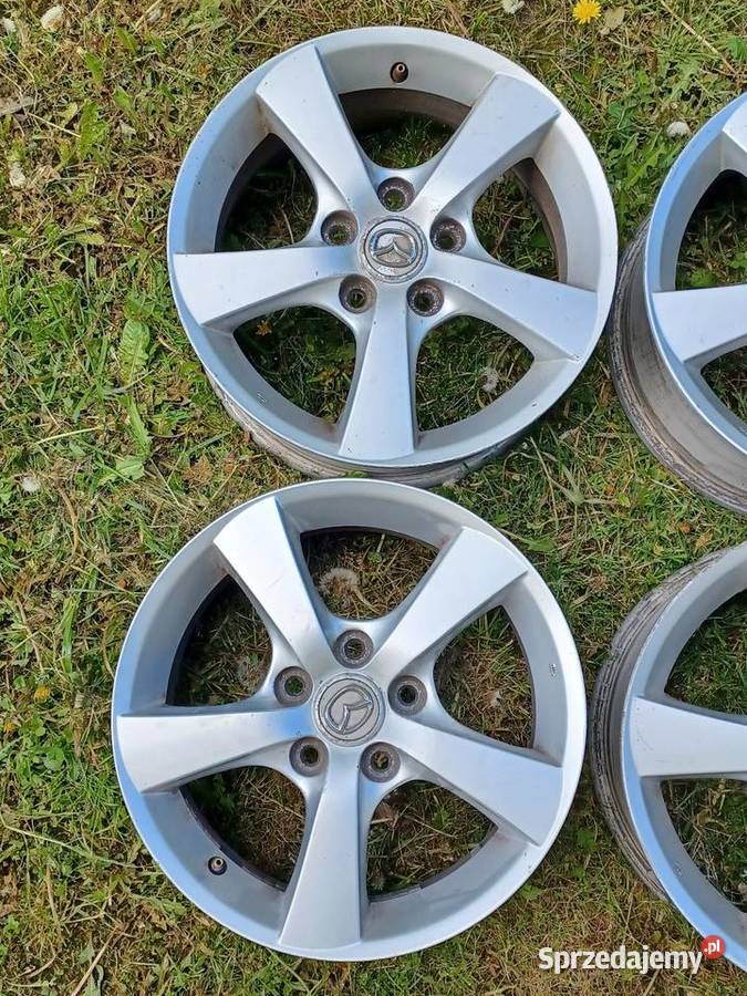 Ładne alufelgi mazda 16 koła 5x1143 opony letnie Samochodowe