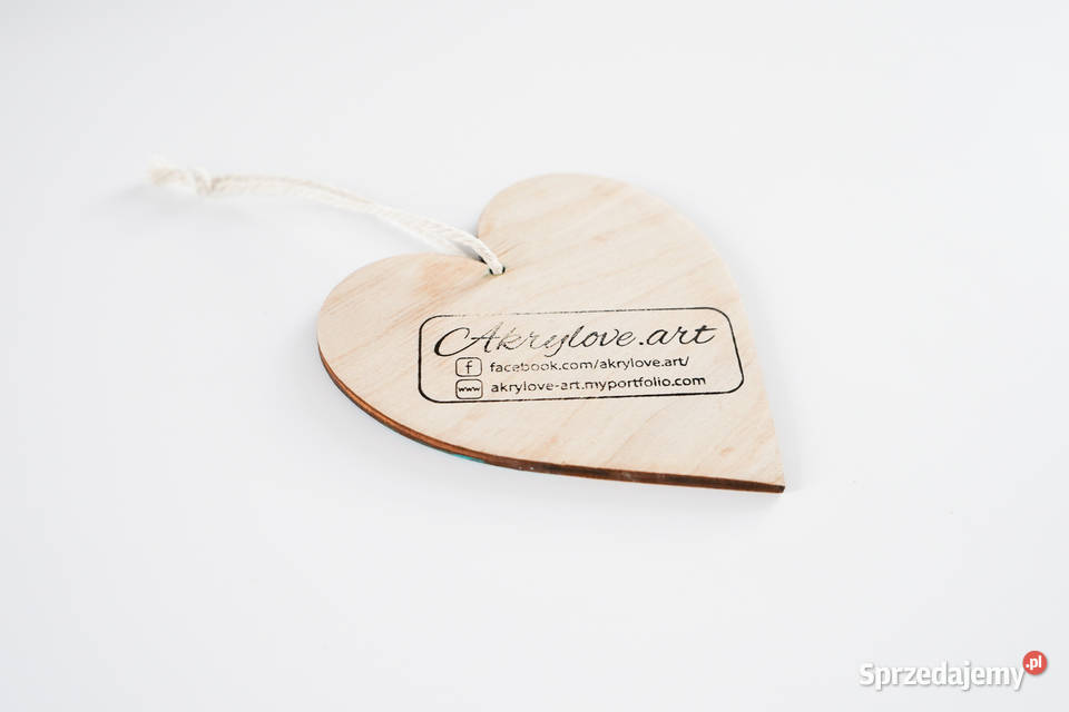 Zawieszka serce 9x105 fale z żywicy morze plaża