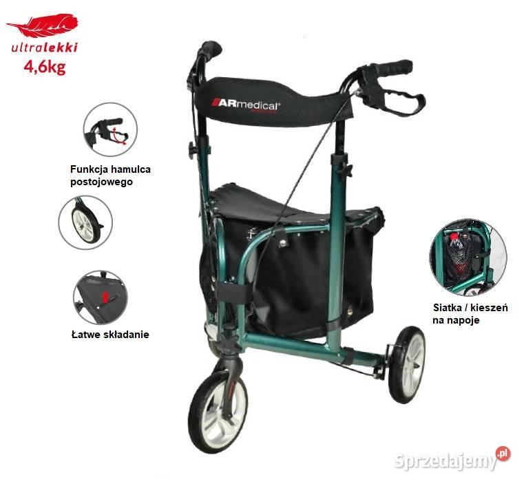 NOWY Chodzik aluminiowy trzykołowy Ruda Śląska