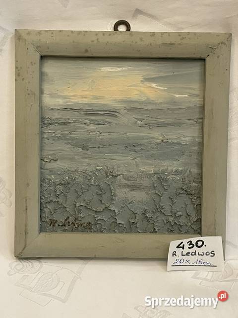 Obraz olejny Ryszard Ledwos pejzaż impasto ZPAP Kraków