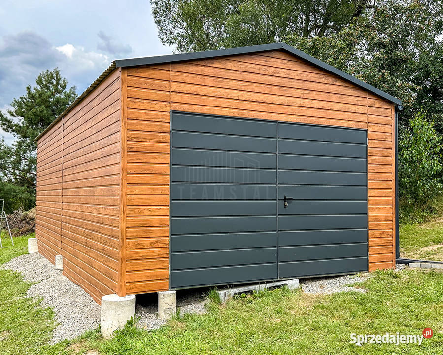 Garaż blaszany 45x6m Brama dwuskrzydłowa drzwi zachodniopomorskie Białogard