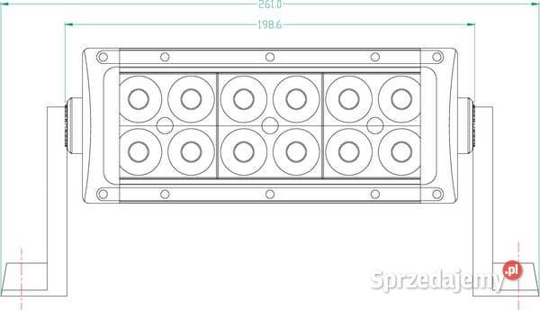 Lampa robocza długa LED 36W 3060lm Kamionna
