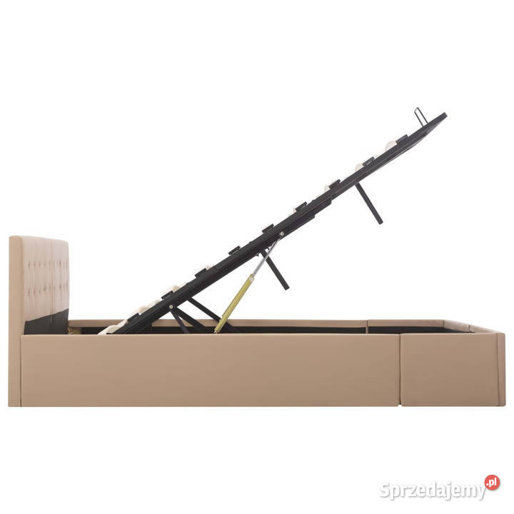 Rama łóżka z podnośnikiem cappuccino ekoskóra 73cm mazowieckie Warszawa
