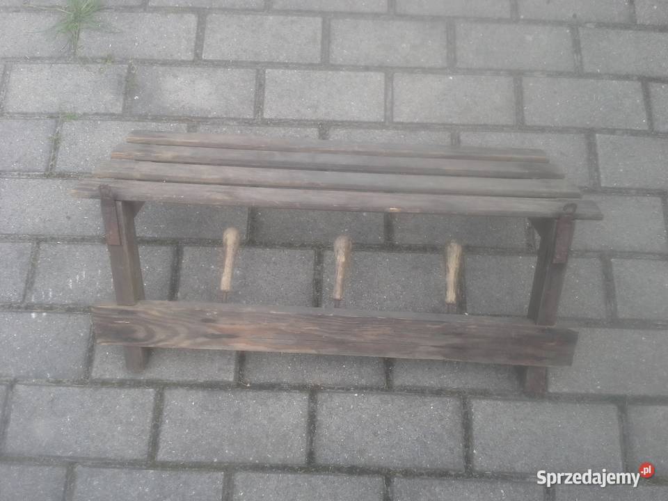 Wieszak drewniany PRL Warszawa sprzedam