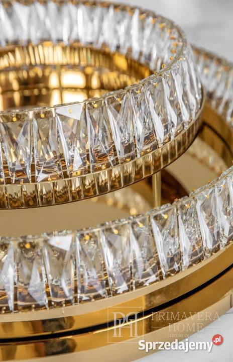 Plafon kryształowy lampa sufitowa glamour złota Warszawa sprzedam