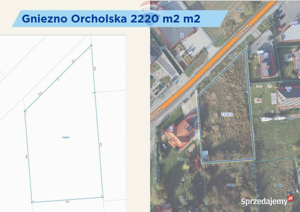 Gniezno Orcholska 2MNU pozwolenie na budowę 36m sprzedam