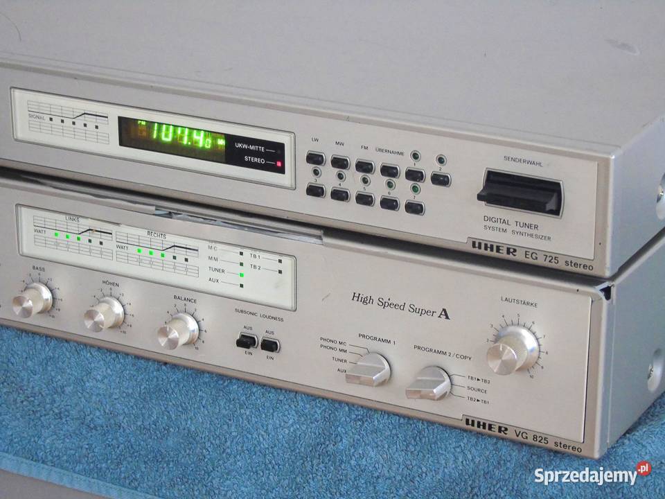 Wzmacniacz i Tuner UHER VG825 i EG725 Vintage Jasło