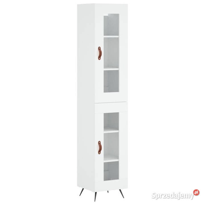 Wysoka szafka biała 345x34x180 materiał mazowieckie Warszawa