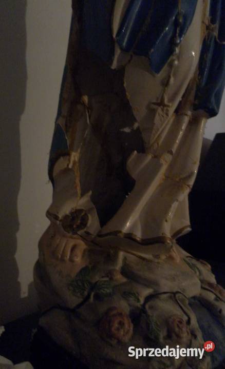 Duża i stara Figura Matki Boskiej Uszkodzona małopolskie Kraków