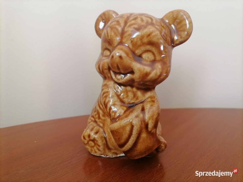 Figurka ceramiczna miś dolnośląskie