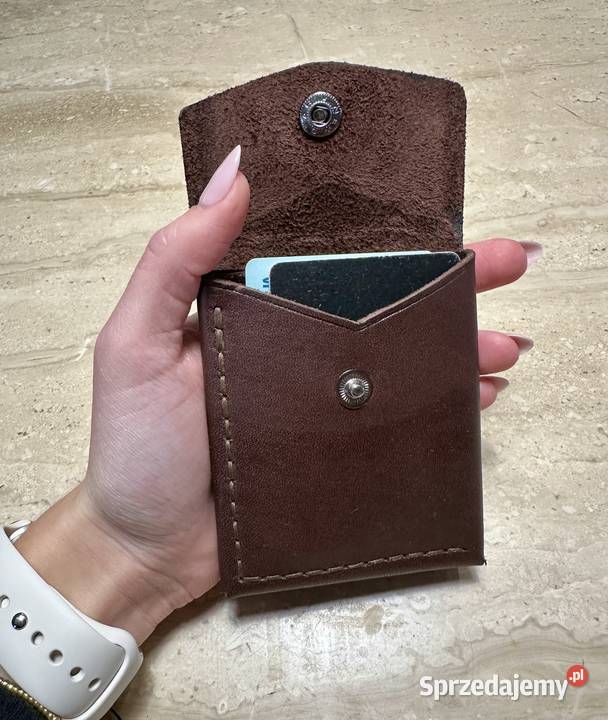 Portfel ręcznie szyty ze skóry naturalnej z Maciejowice sprzedam