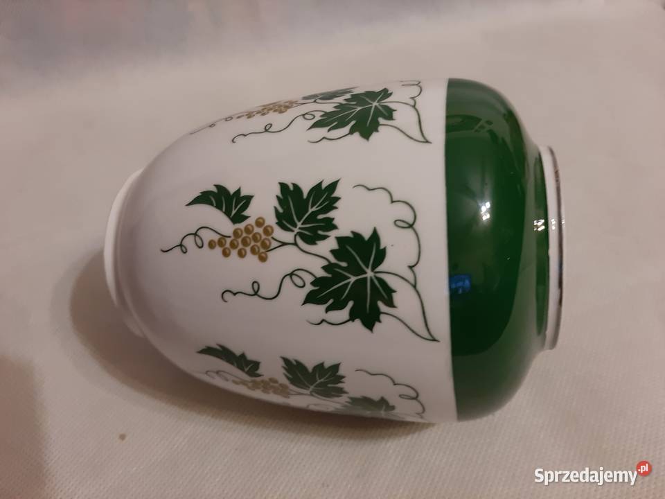 Śliczny niemiecki wazon z porcelany winorośl Porcelana i szkło Inowrocław