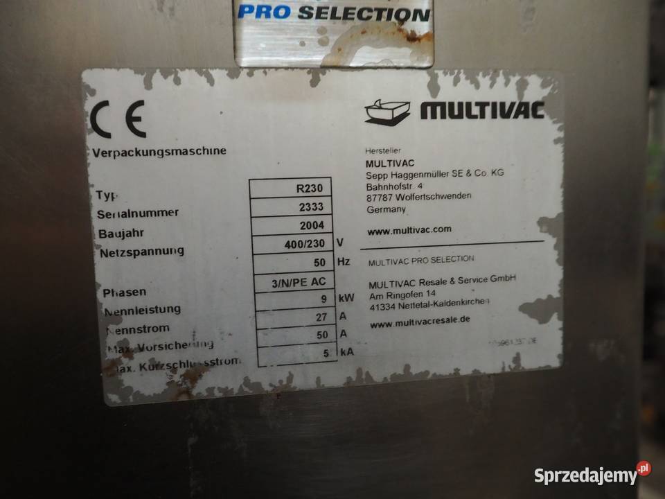 Pakowaczka MULTIVAC r230 Krotoszyn