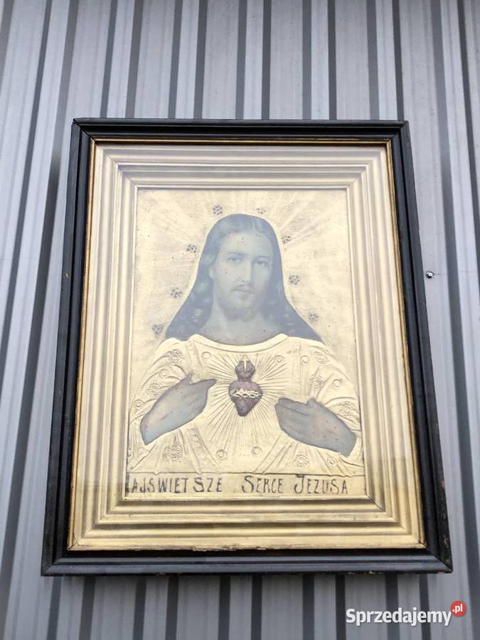 Polska ikona przedwojenna Najświętsze serce łódzkie Łowicz sprzedam
