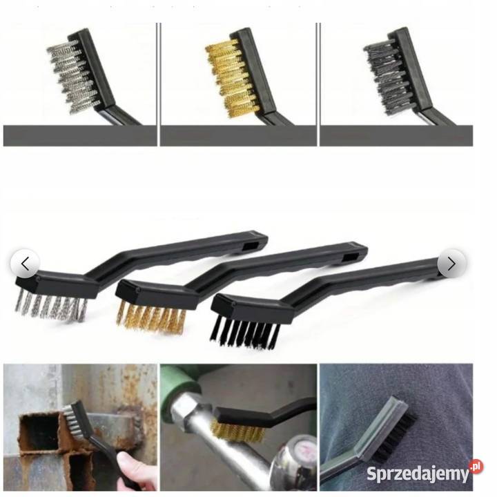 Zestaw 3 Szczotek do Czyszczenia 166 mm Stalowa Ludźmierz