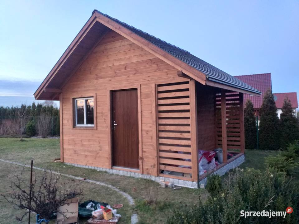Domek ogrodwy narzędziowy z tarasem letniskowy Lubin