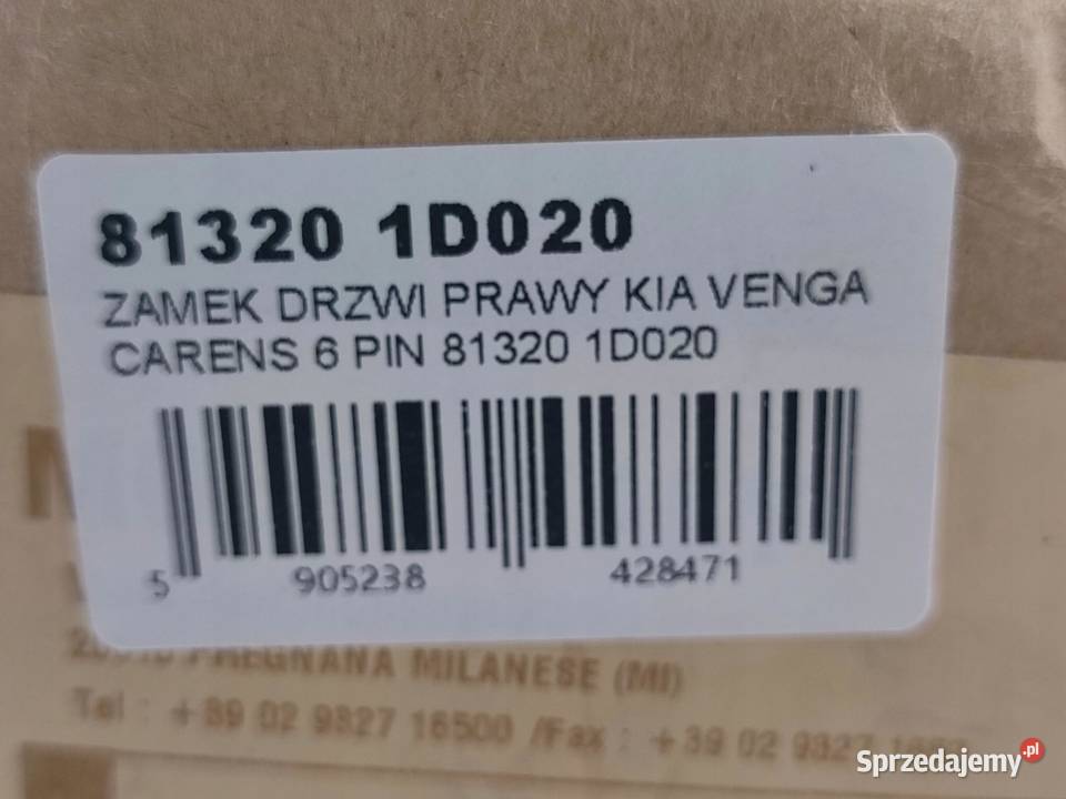 ZAMEK DRZWI PRAWY PRZÓD 6PIN KIA CARENS EX LX