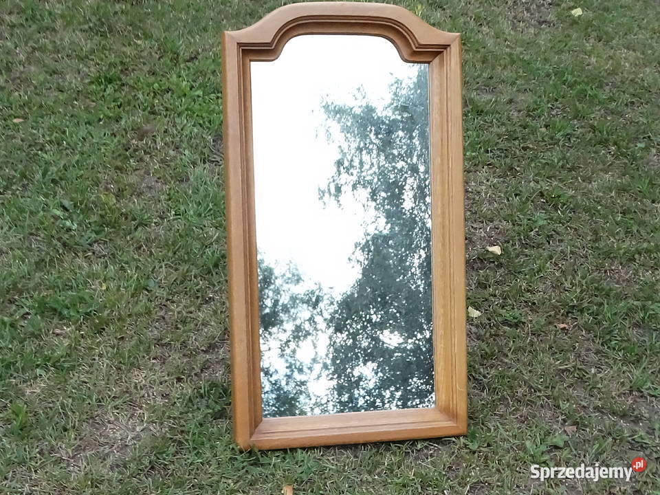 Klasyczne drewniane lustro ścienne 80x44 retro Biłgoraj