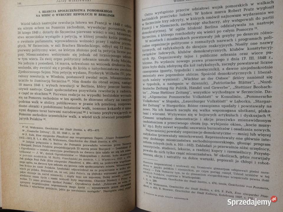 3586 Pomorze Na Progu Dziejów Najnowszych Szczecin sprzedam