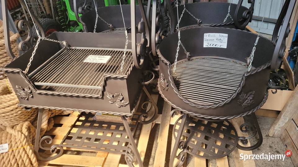 Grill ogrodowy Trójnóg z korbką KUTY DUŻY RUSZT małopolskie Kraków