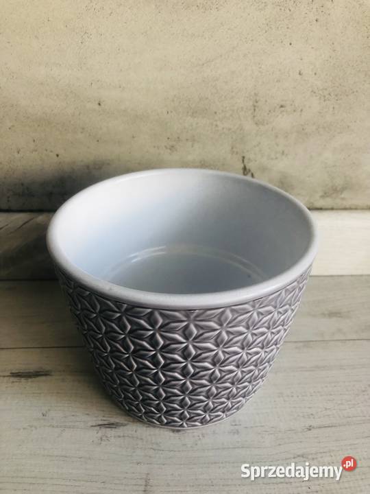 NOWA szara doniczka donica na kwiaty grafitowa Łódź