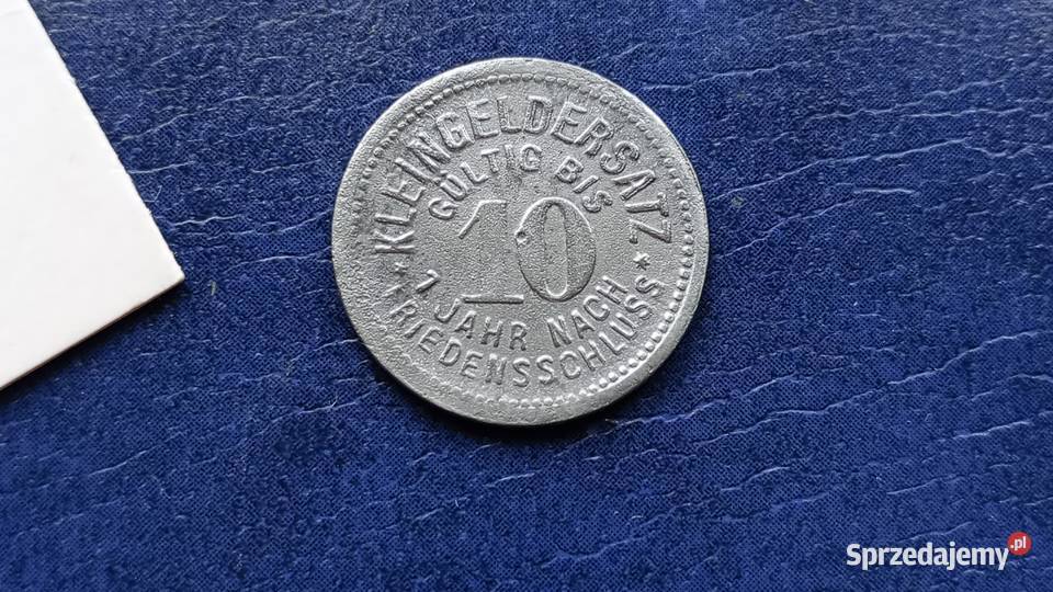 Stare monety 10 fenig 1918 Meuselwitz Niemcy Lesko