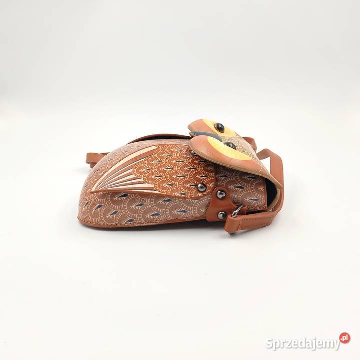 Torebka damska skórzana na ramie brązowa sowa sprzedam