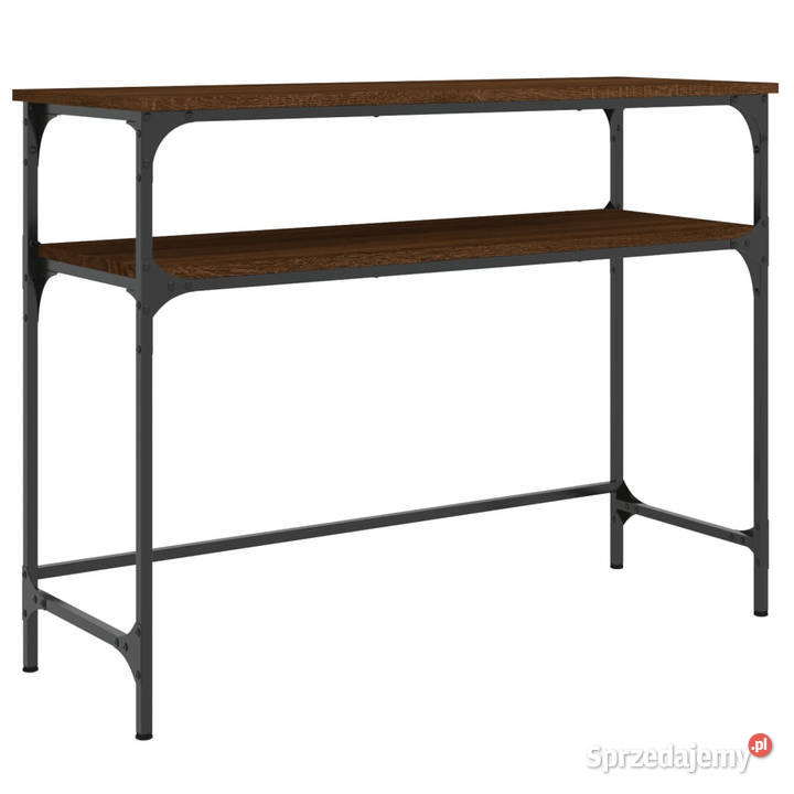 Stolik konsolowy brązowy dąb 100x355x75 WM834049 Warszawa