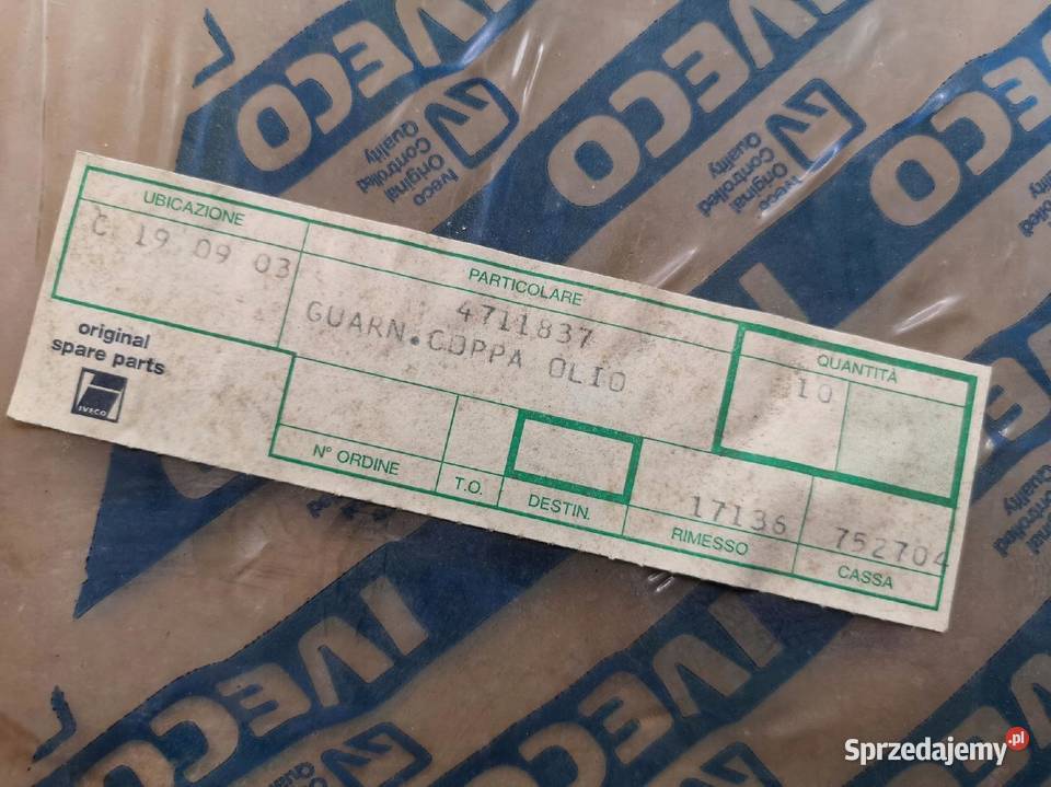 USZCZELKA MISKI OLEJOWEJ IVECO M PPA 15917 ASO