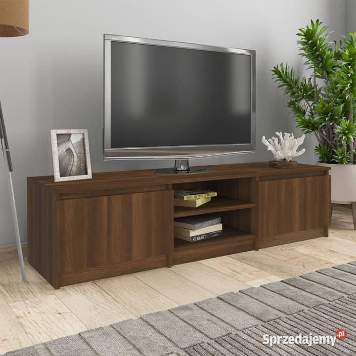 Szafka pod TV brązowy dąb 140x40x355 WM815359 Warszawa
