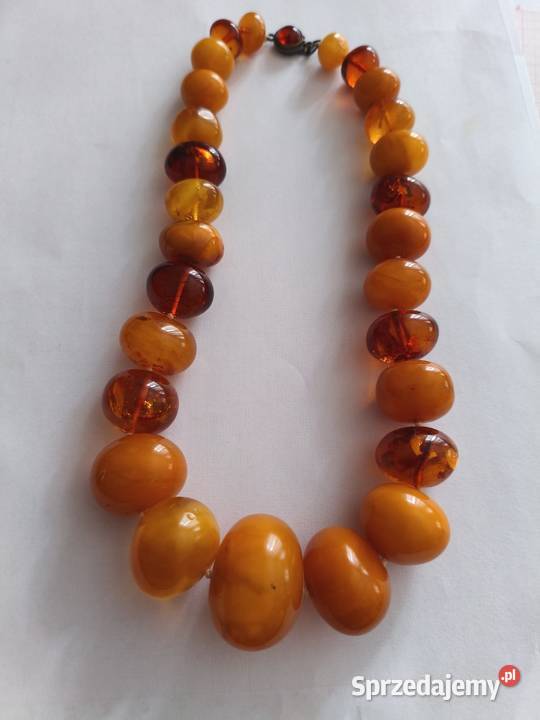 Naszyjnik Bursztyn Vintage Rękodzieło Białystok