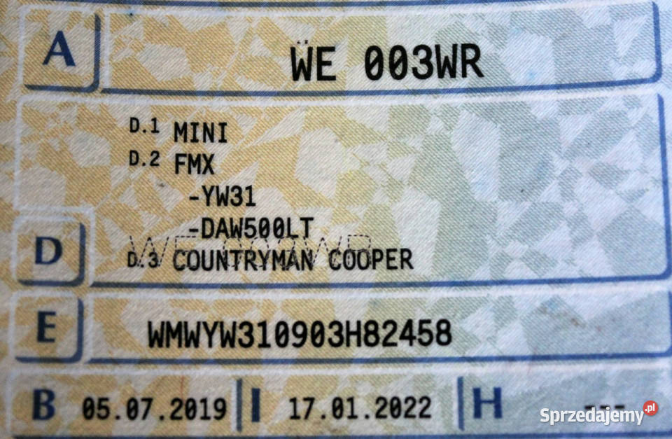 Mini Countryman Automat Cooper SalonPL Navi mazowieckie Sokołów sprzedam