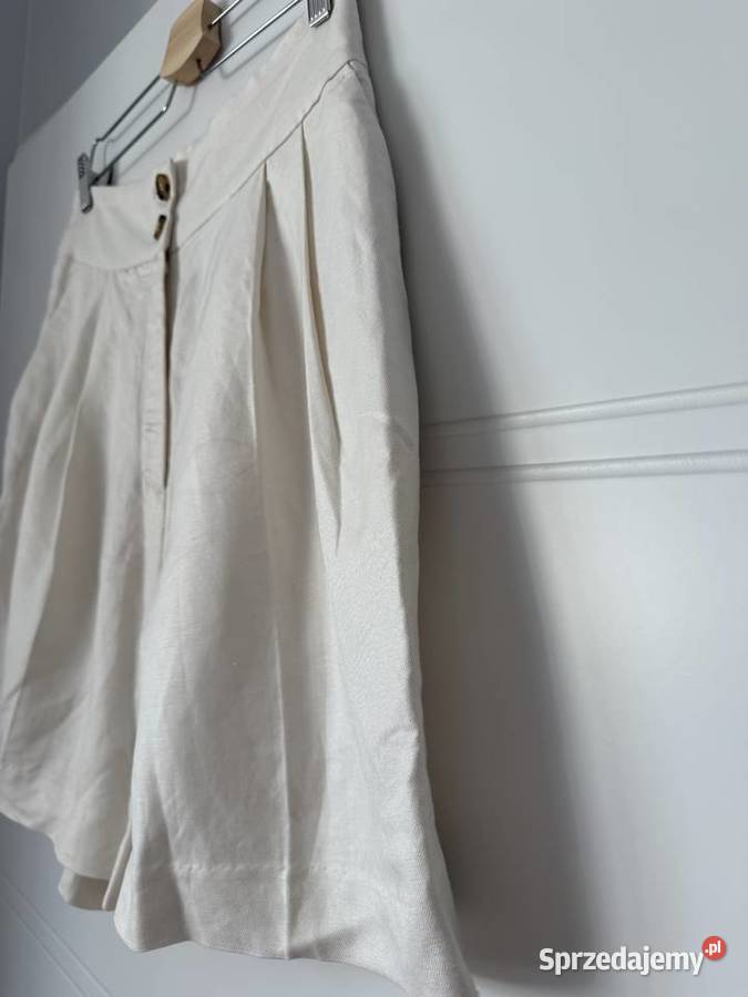 Lniane spodenki szorty L Spodnie Rusiborek