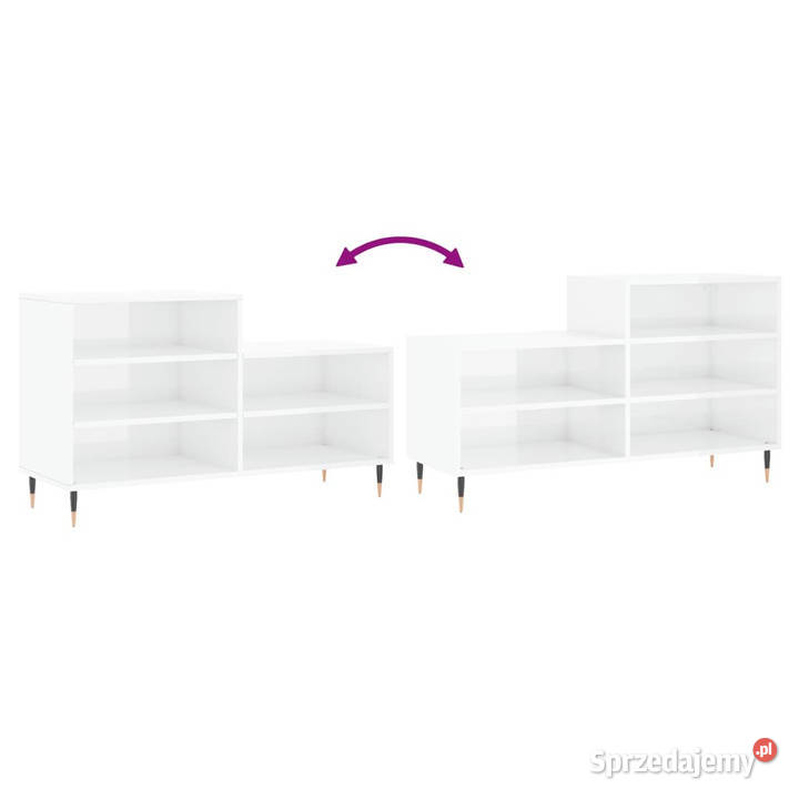 Szafka na buty wysoki połysk biała 102x36x60 Warszawa
