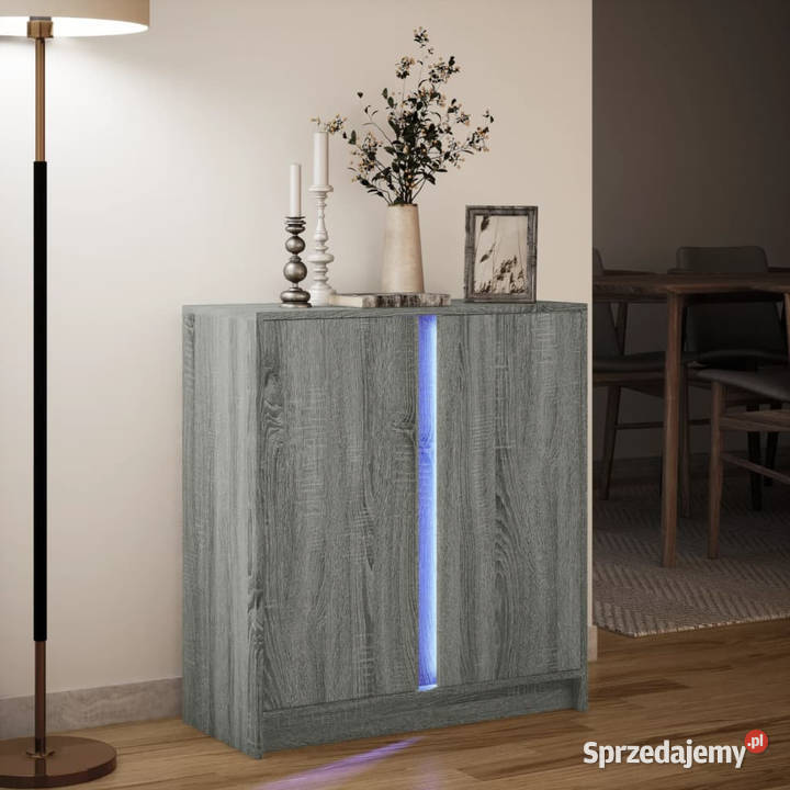 Szafka z LED szary dąb sonoma 77x34x85 WM852136 Warszawa