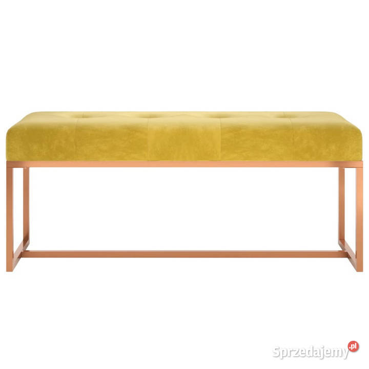 Ławka musztardowa 110x36x45 tapicerowana sprzedam