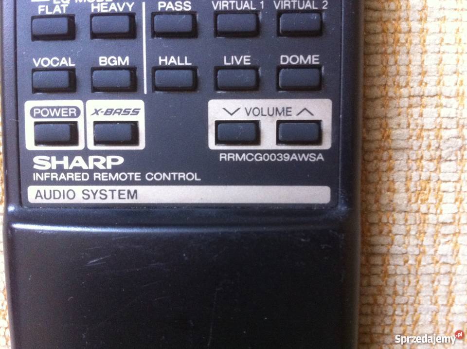 Oryginalny pilot Sharp RRMCG0039AWSA wieża audio Opole