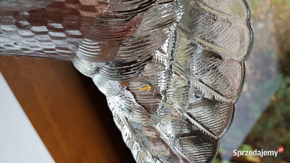 Duża bomboniera Kura Ząbkowice szkło PRL Dąbrowa Górnicza