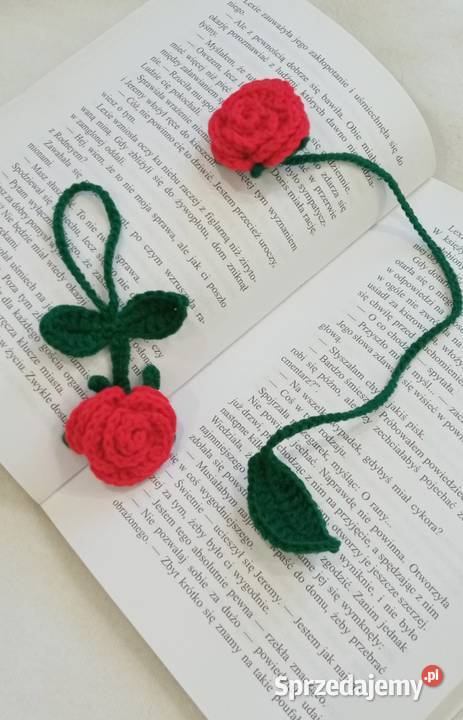 Różyczki wykonane na szydełku Łask