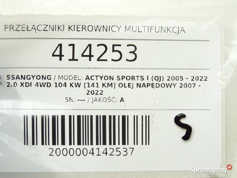 PRZEŁĄCZNIKI KIEROWNICY MULTIFUNKCJA SSANGYONG osobowe